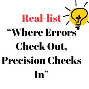 Reducing the manual errors using Reallist